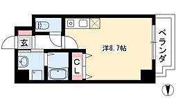 アルバ志賀本通 ワンルームの間取図画像