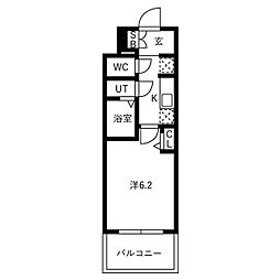 メイクスアート黒川 1Kの間取図画像