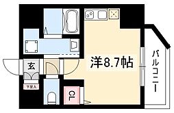 ディアレイシャス名古屋浄心II ワンルームの間取図画像