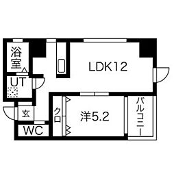 グランデ浄心 1LDKの間取図画像