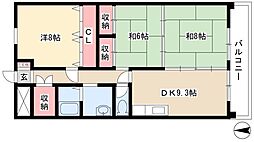 エステート垣戸 3LDKの間取図画像