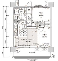 ファミリアーレ名古屋ブライト 2LDKの間取図画像