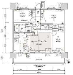 ブライム名古屋 3LDKの間取図画像