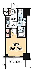 ガレリアレジデンス石川町 9階1Kの間取り
