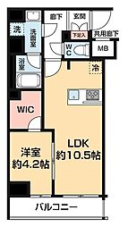 ARCOBALENO OSHIAGE BLOSSOM 1LDKの間取図画像
