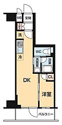 ハーモニーレジデンス大塚山手インサイド 1DKの間取図画像