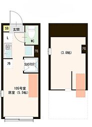 MIKI ワンルームの間取図画像