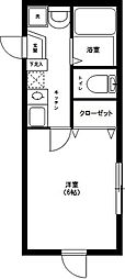 キャメル草加 1Kの間取図画像