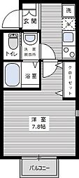 ミレニア草加住吉 1Kの間取図画像