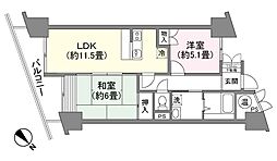 ビューパレー御宿 2LDKの間取図画像