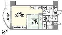 エスカール御宿 1LDKの間取図画像