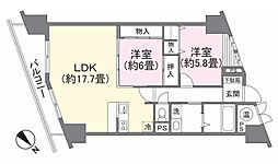 ビューパレー御宿 2LDKの間取図画像