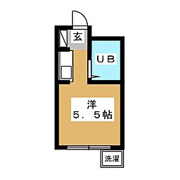 ベイサイドパレス ワンルームの間取図画像