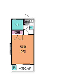 アジュール舞浜 1Kの間取図画像