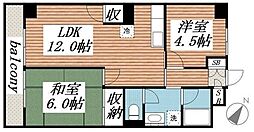 山口マンション 2LDKの間取図画像