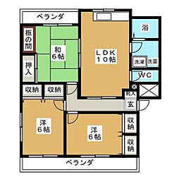 ルピナス初石 3LDKの間取図画像