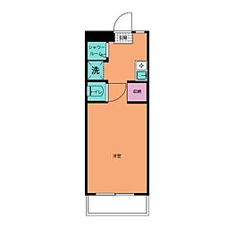 REZET柏 ワンルームの間取図画像