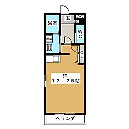 オアゾ桜台2 ワンルームの間取図画像