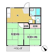 コーポ中島 0202 ｜ 岡山県津山市上河原（賃貸アパート2K・2階・30.89㎡） その2