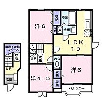 ヴィラノーバＡ 205 ｜ 岡山県美作市湯郷（賃貸アパート3LDK・2階・65.57㎡） その2