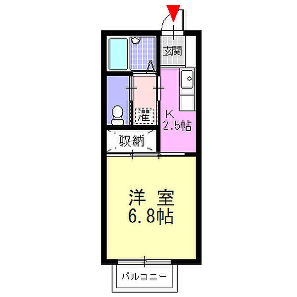 チェルシー 201｜神奈川県足柄上郡松田町松田惣領(賃貸アパート1K・2階・22.03㎡)の写真 その2