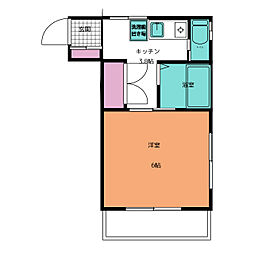 M'Sオカダ 1Kの間取図画像