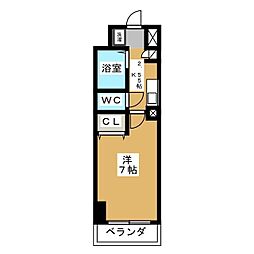 本八幡MAIRIE 1Kの間取図画像