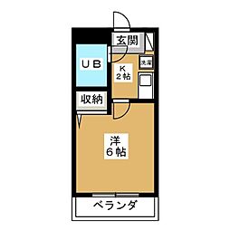 ホロンプラザ行徳 1Kの間取図画像