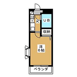 ホロンプラザ行徳 1Kの間取図画像