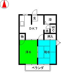 間取図画像 2DK