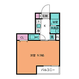 Creed 船橋 1Kの間取図画像