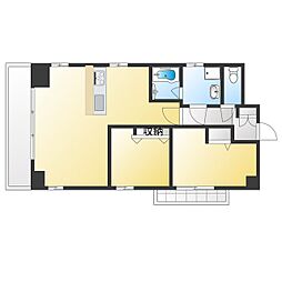 サンレイズ本町二丁目 1SLDKの間取図画像
