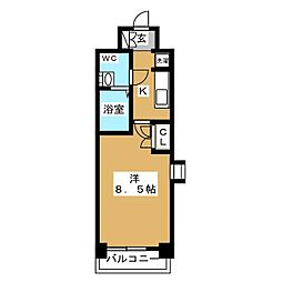 RisingPlace船橋宮本 1Kの間取図画像