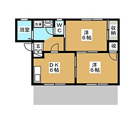 ルミエール 2DKの間取図画像