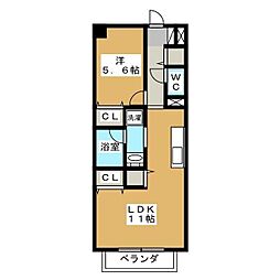 ルミエール 1LDKの間取図画像