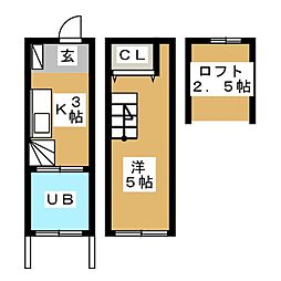 Douce　Mama 1階1Kの間取り