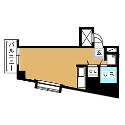 日神パレスステージ市川 ワンルームの間取図画像