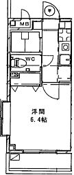 矢切ビル 1Kの間取図画像
