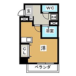市川プラザ ワンルームの間取図画像
