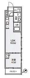 市川市平田4丁目マンション 1LDKの間取図画像