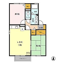 メゾン・ド・ルミエール 2LDKの間取図画像