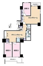 クレコマンション 4DKの間取図画像