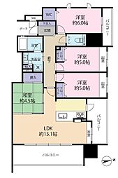 オーヴィジョン柳丸 4LDKの間取図画像
