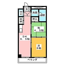JR総武線 新小岩駅 徒歩4分の賃貸マンション 1階2DKの間取り