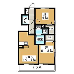 プレシャスハートランド西小松川2B 2LDKの間取図画像