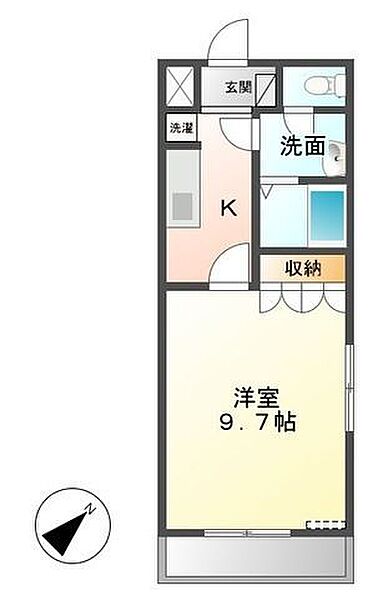 サウザンガーデン 201｜茨城県つくば市松代4丁目(賃貸アパート1K・2階・29.75㎡)の写真 その2