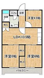 グランメゾンつくば 3LDKの間取図画像