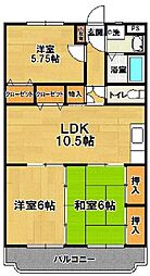 パークサイドつくば 3LDKの間取図画像