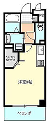 SUCCESSION上中野 1Kの間取図画像