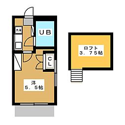 ジュネパレス津田沼第27 1Kの間取図画像